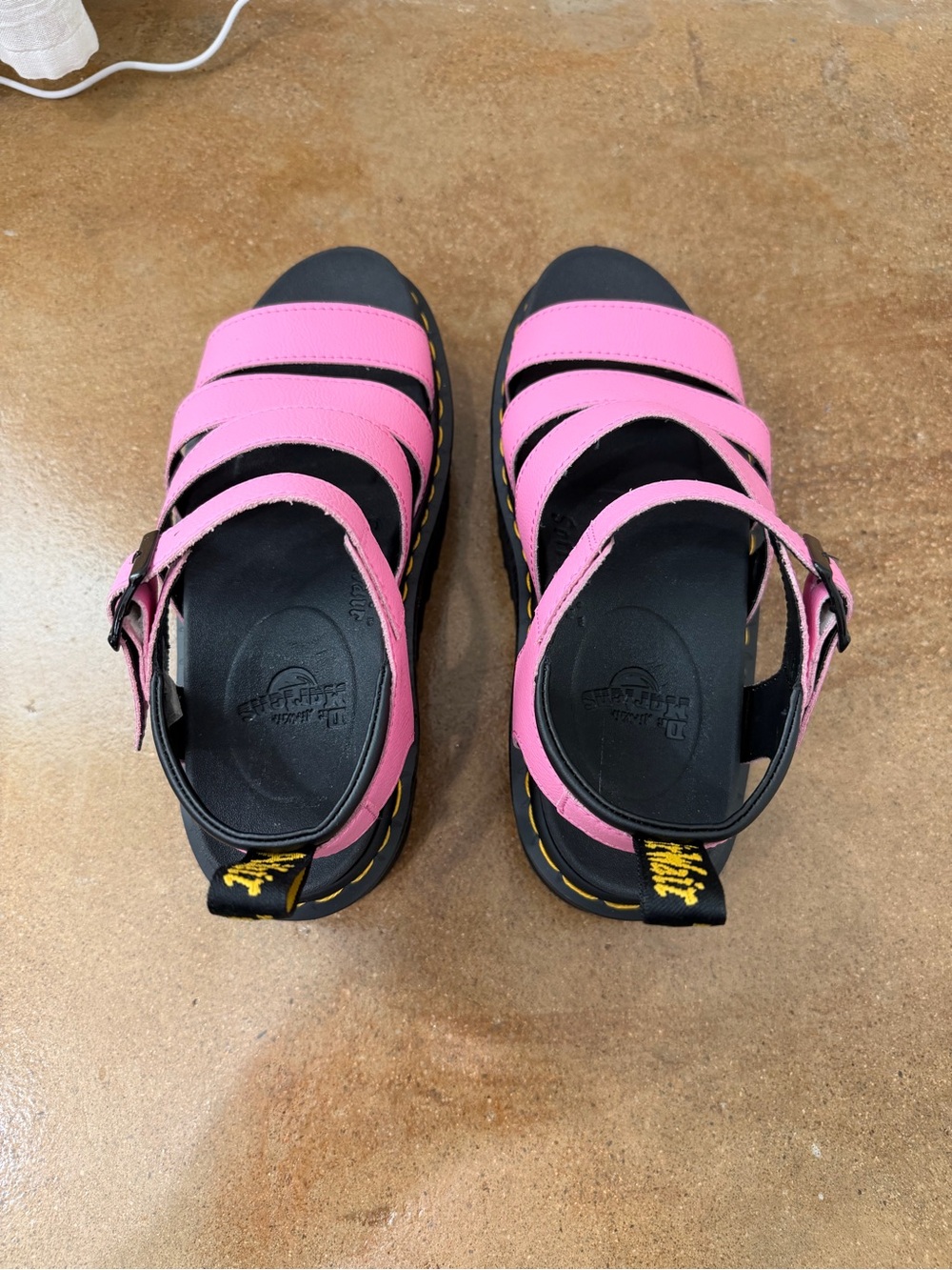 Dr. Martens Blaire Quad Platform Sandals Pink Leather Women’s US 8 EU 39 - Picture 6 of 9